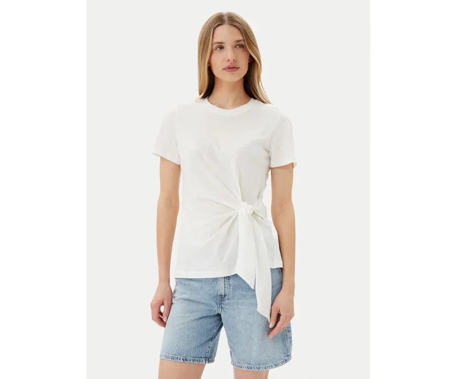 obrazek 1 Tommy Hilfiger T-Shirt WW0WW44559 Écru Regular Fit