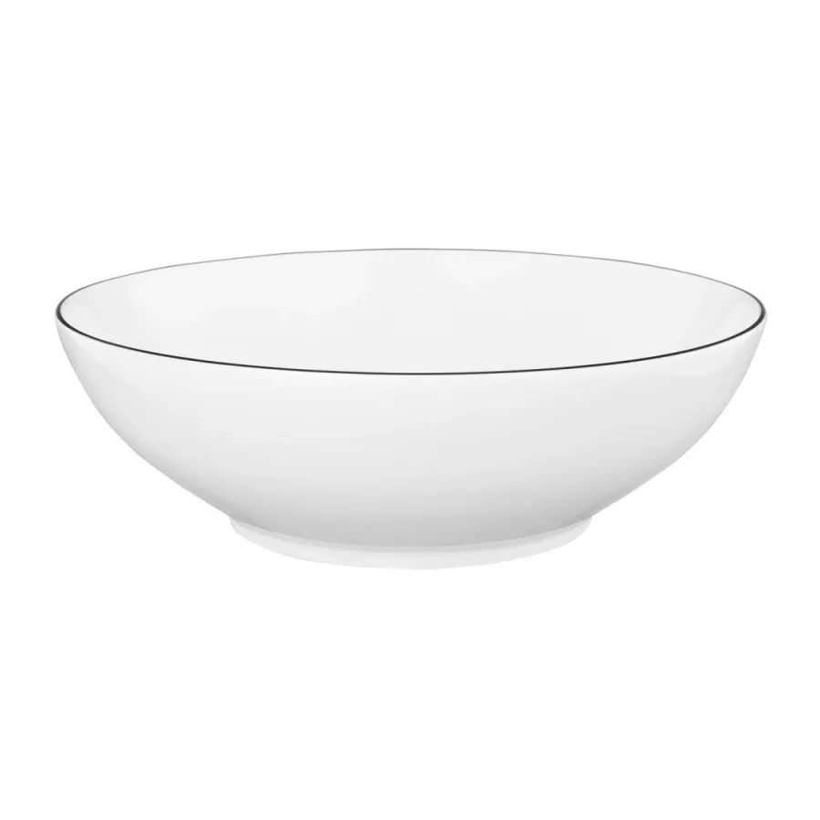 obrazek 1 Porcelanowa okrągła miska 20 cm ze zdobieniem w formie czarnej obwódki - Seltmann Weiden