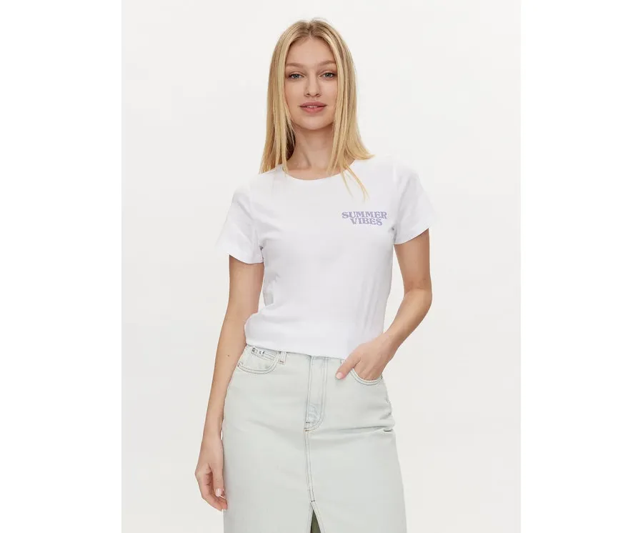 obrazek 1 Noisy May T-Shirt Sun 27030257 Biały Oversize