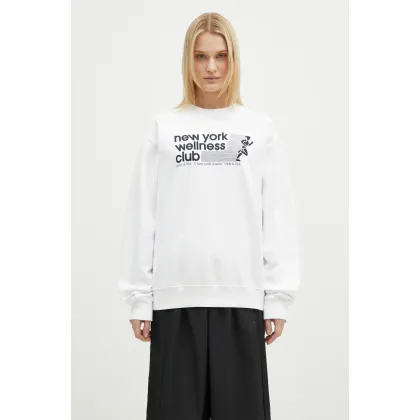Zdjęcie Sporty & Rich bluza bawełniana USA Wellness Club damska kolor biały z nadrukiem ST071506128WH01