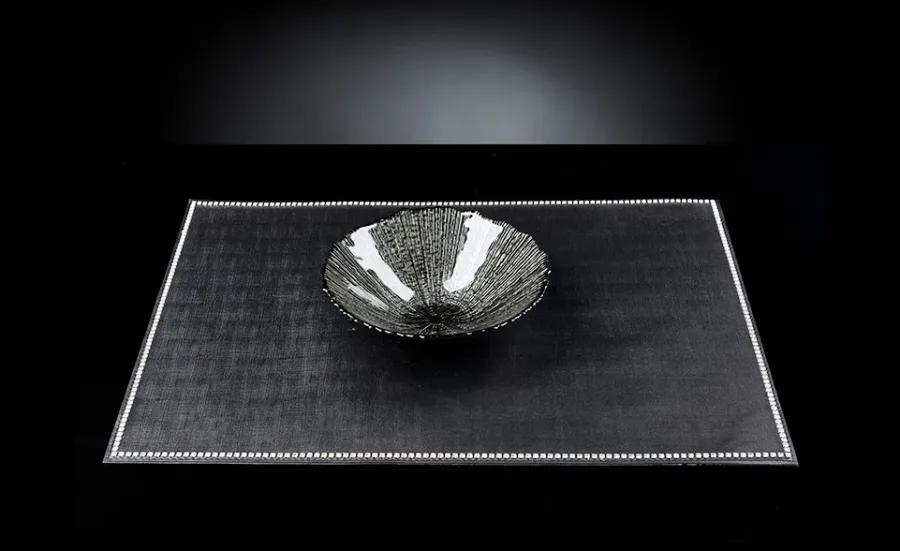 picture 1 Modern, decorative glass bowl in gray colour by VG manufactore