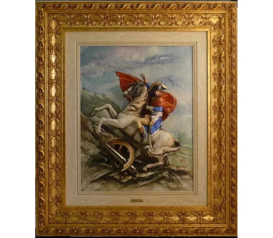 picture 1 Napoleon immortalized in a picture made of Italian porcelain