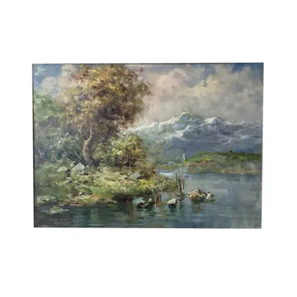 Picture Ivan Karpoff, River Landscape, circa 1950 in a modern setting