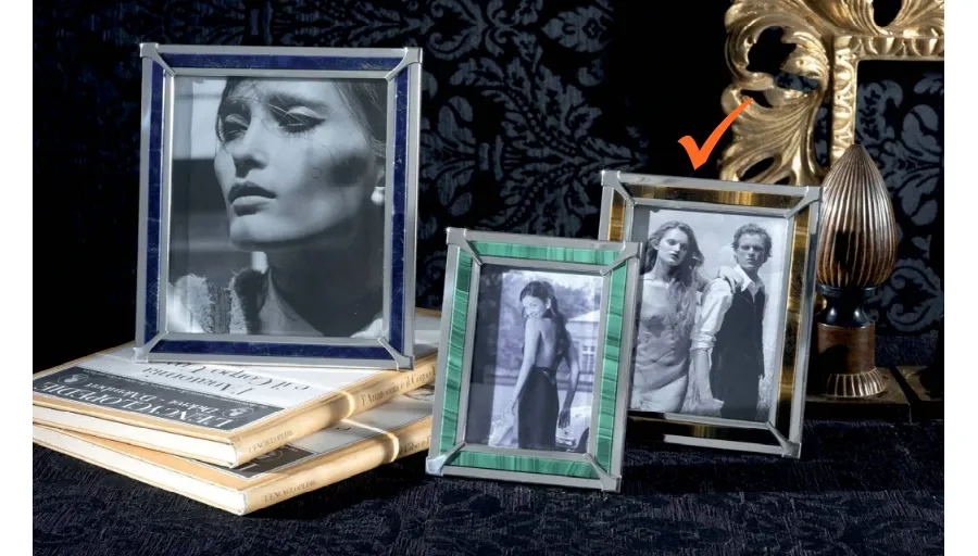 obrazek 1 Stylowa ramka na zdjęcia ze srebra i tygrysiego oka