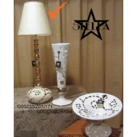 Zdjęcie Beżowa ceramiczna lampa do salonu