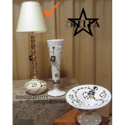 Zdjęcie Beżowa ceramiczna lampa do salonu