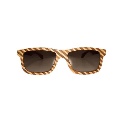 Zdjęcie Męskie okulary przeciwsłoneczne w ukośne paski - Legno Light