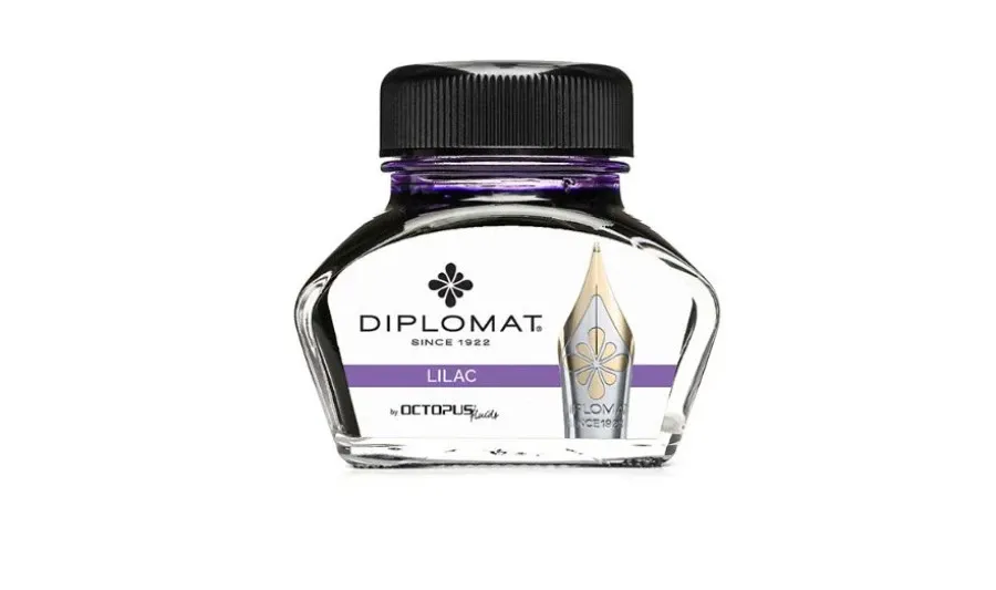 obrazek 1 Atrament do piór wiecznych Diplomat w kałamarzu - liliowy, 30 ml