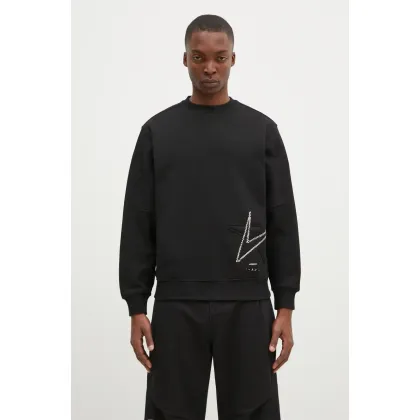 Zdjęcie Ader Error bluza bawełniana męska kolor czarny z aplikacją BN01FWSW0103BK