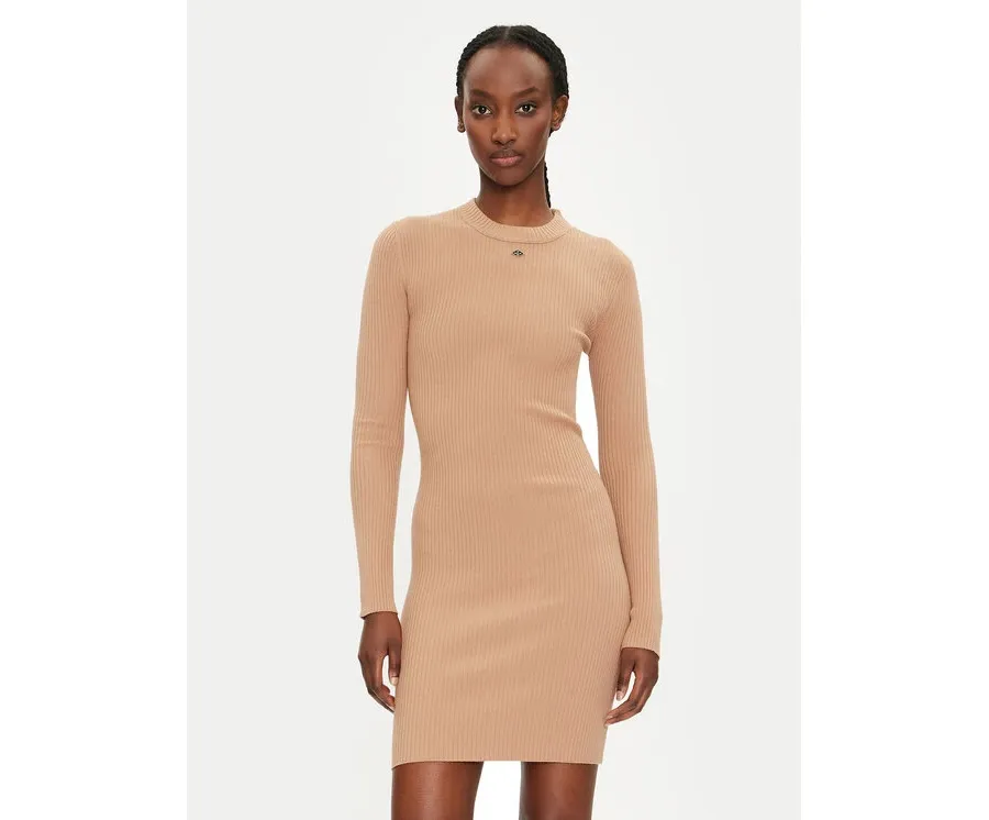 obrazek 1 REPLAY Sukienka dzianinowa DK3319.000.G23370 Beżowy Slim Fit