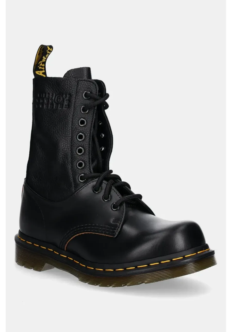 obrazek 1 MM6 Maison Margiela workery skórzane MM6 Maison Margiela x Dr. Martens damskie kolor czarny na platformie S66WU0126.P8030