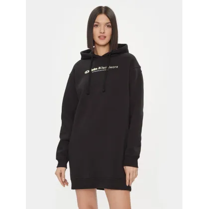 Zdjęcie Calvin Klein Jeans Sukienka codzienna Double Ck Hoodie Dress J20J223257 Czarny Oversize