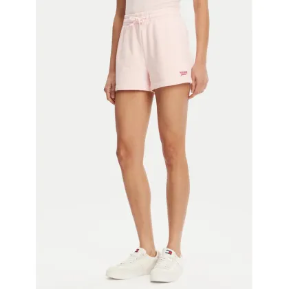 Zdjęcie Tommy Jeans Szorty sportowe Script DW0DW20353 Różowy Regular Fit