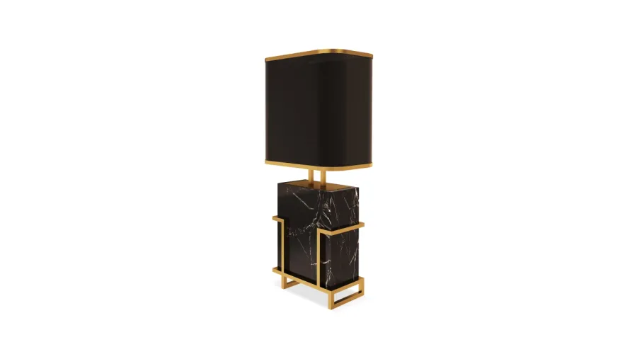 obrazek 2 Minimalistyczna lampa stołowa - podstawa z mosiądzu - Porus Studio
