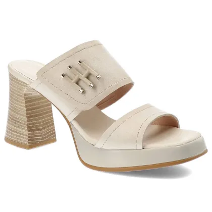 Zdjęcie Beżowe Klapki Hispanitas Eleganckie Buty Damskie