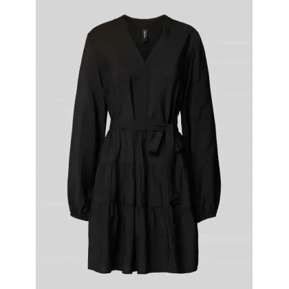 Zdjęcie Sukienka casualowa o kroju podkreślającym figurę z bufiastymi rękawami model ‘JOSIE’