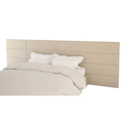 Zdjęcie Stylowe łóżko z tapicerowaną ścianką jako zagłówek - Ana Roque