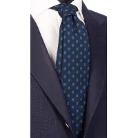 Picture Sensual tie with blue polka dots