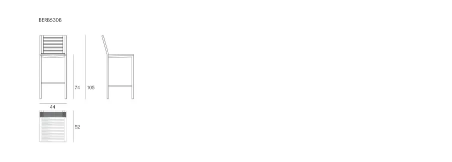 obrazek 3 Wyjątkowe krzesło barowe Teak- Berbeda