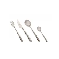 Picture Italian set of 6 Linea Champagne table fish forks made of stainless steel