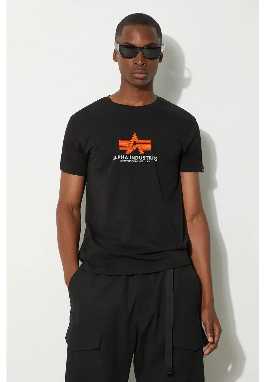 obrazek 1 Alpha Industries t-shirt bawełniany kolor czarny wzorzysty