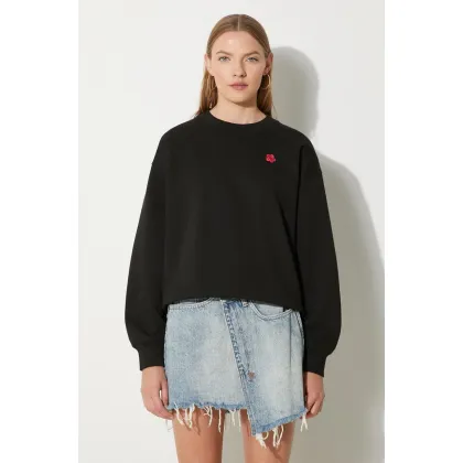Zdjęcie Kenzo bluza bawełniana Boke Crest Classic damska kolor czarny z aplikacją FE62SW1614MF.99J