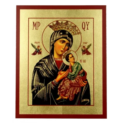 Zdjęcie Prestiżowa Ikona Złocona Matka Boska Nieustającej Pomocy 20x25 cm