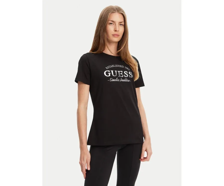 obrazek 1 Guess T-Shirt V5YI12 J1314 Czarny Regular Fit