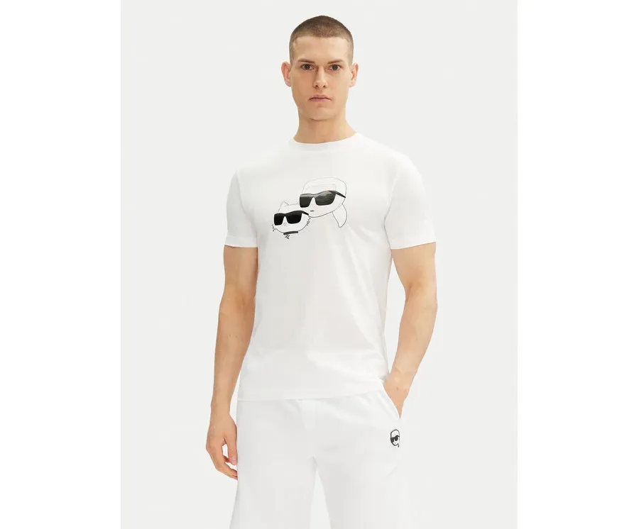 obrazek 1 KARL LAGERFELD T-Shirt 755061 552241 Biały Regular Fit