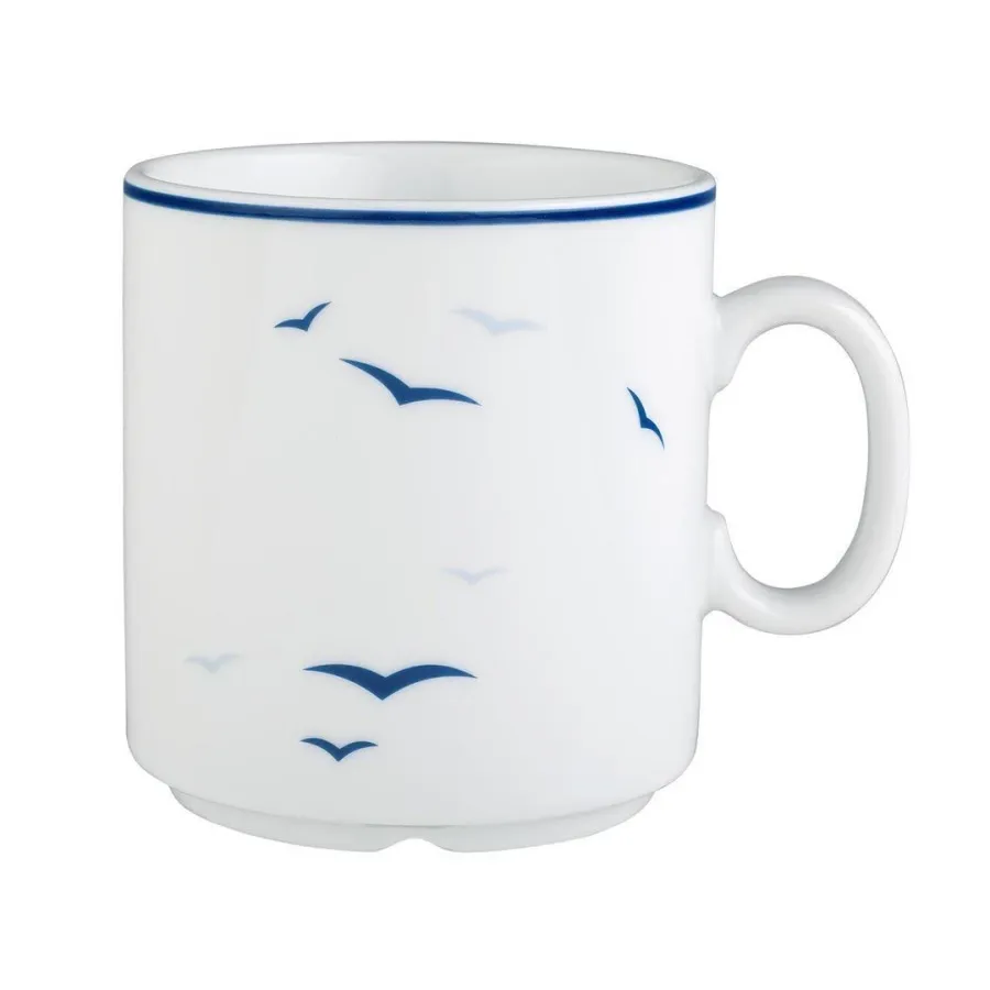 obrazek 1 Stylowy porcelanowy kubek zdobiony subtelnym motywem ptaków – Tettau