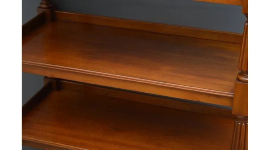 obrazek 5 Wysokiej jakości i bardzo elegancki wiktoriański, figurowy mahoniowy trzypoziomowy stojak - antyk