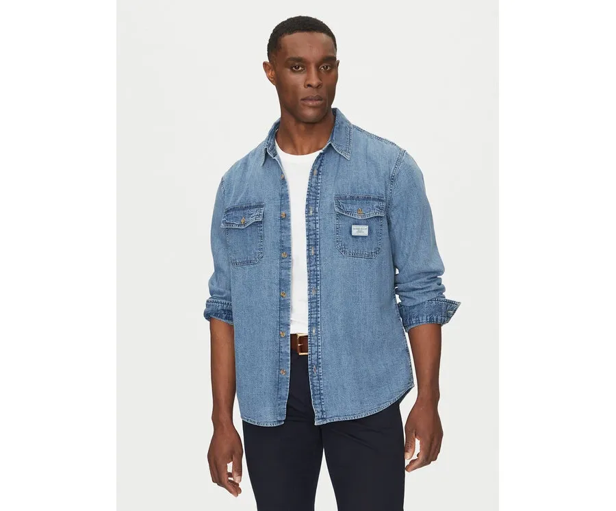 obrazek 1 Guess Jeans Koszula jeansowa M4YH56 D5EI2 Granatowy Regular Fit