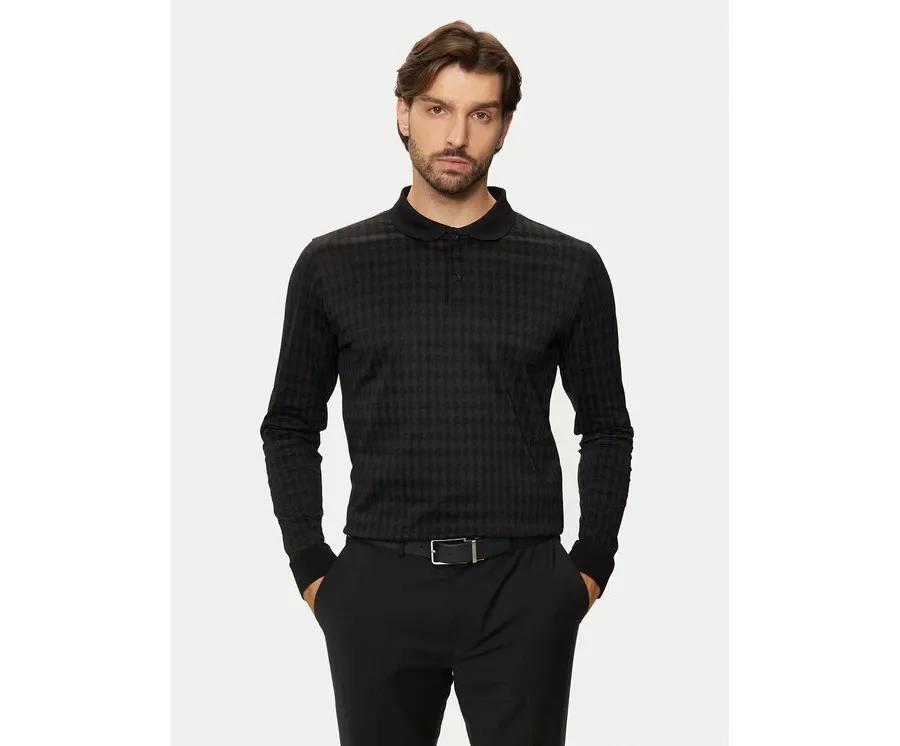 obrazek 1 KARL LAGERFELD Polo 745009 544202 Czarny Regular Fit