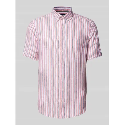 Zdjęcie Koszula casualowa o kroju regular fit z lnu z kołnierzykiem typu button down