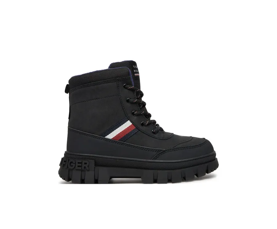 obrazek 1 Tommy Hilfiger Trapery Stripes Fur Boot T3X5-33713-1487 S Czarny
