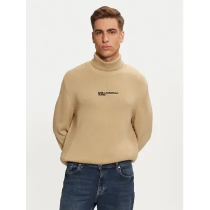 Zdjęcie Karl Lagerfeld Jeans Golf 246D2000 Beżowy Regular Fit