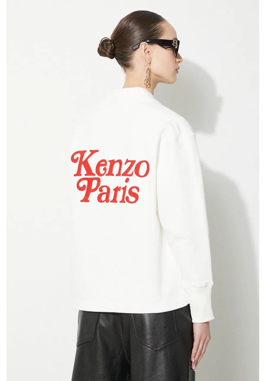 obrazek 1 Kenzo bluza by Verdy Sweat Cardigan damska kolor biały z aplikacją FE52SW1284ME.02