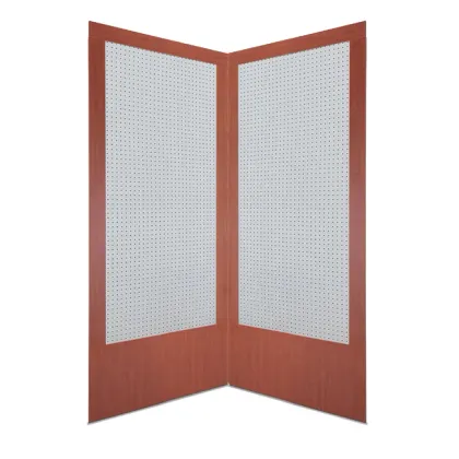 Picture Corner panel made of perforated sheet metal for a shop or boutique