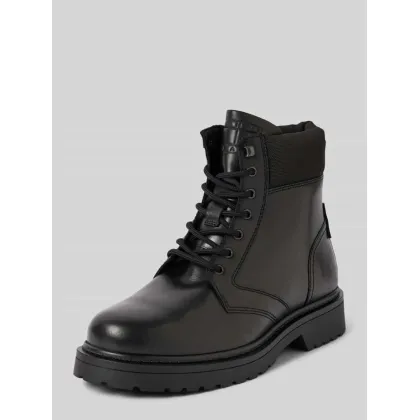 Zdjęcie Buty sznurowane ze skóry z detalem z logo model ‘LACE UP’