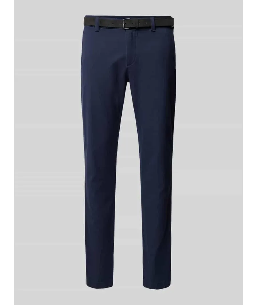 obrazek 1 Chinosy o kroju slim leg z paskiem