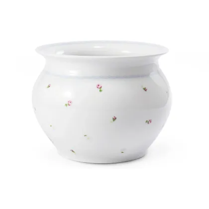 Zdjęcie Stylowy porcelanowy wazon zdobiony delikatnym motywem róży - Leander