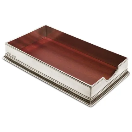 Picture Pewter napkin holder