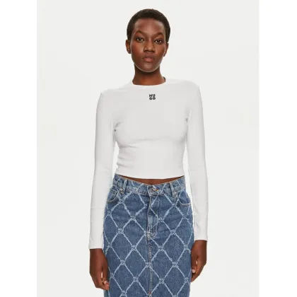 Zdjęcie Hugo Bluzka Dafilomena_3 50518378 Biały Slim Fit HUGO