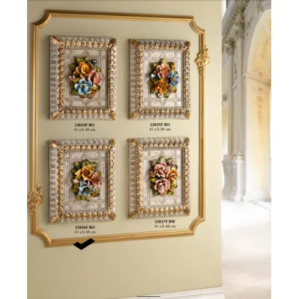 Picture Ceramic painting with flowers - Valle d'oro Patchi