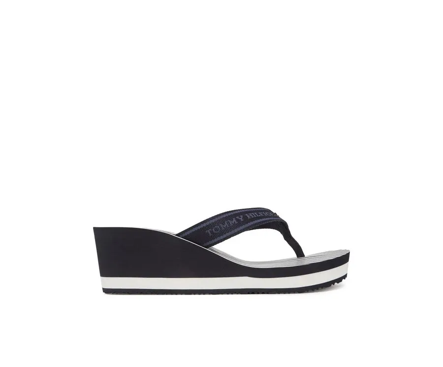 obrazek 1 Tommy Hilfiger Japonki Th Stripes Wedge Beach Sandal FW0FW08521 Niebieski