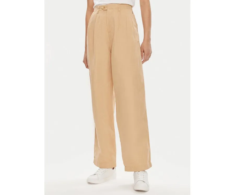 obrazek 1 Tommy Hilfiger Spodnie materiałowe WW0WW41355 Beżowy Relaxed Fit