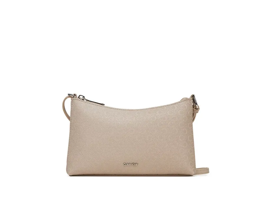 obrazek 1 Calvin Klein Torebka Ck Must Aop Conv Logo Jqd Strap LV04F3099G Beżowy