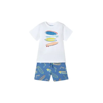 Zdjęcie Mayoral Komplet t-shirt i spodenki 3604 Niebieski Regular Fit