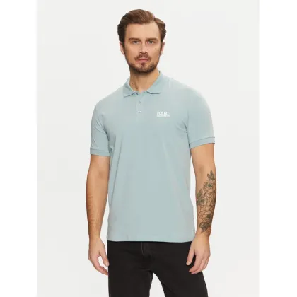 Zdjęcie KARL LAGERFELD Polo 745088 551235 Błękitny Regular Fit