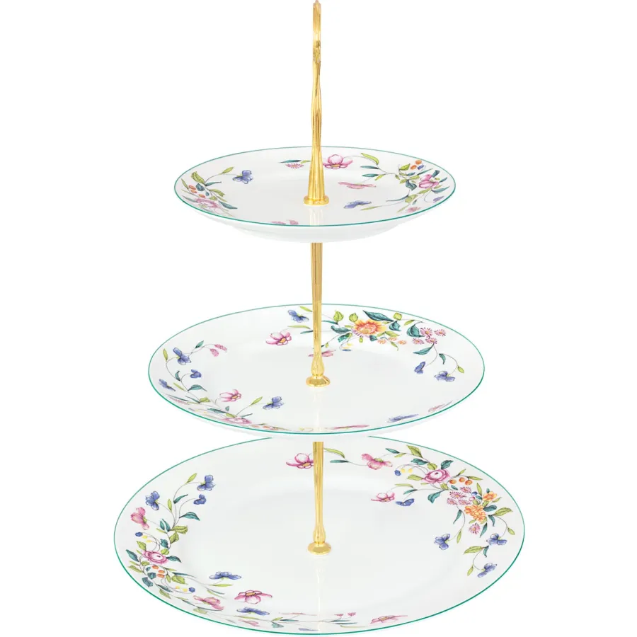 obrazek 18 Gustowny komplet zastawy stołowej z porcelany dla 12 osób, 68 el. - Porcel